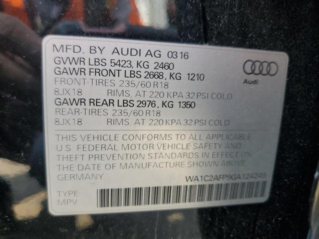 WA1C2AFP9GA124249 - 2016 AUDI Q5 PREMIUM BLUE photo 12