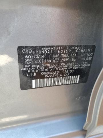 KMHDH4AE8FU229180 - 2015 HYUNDAI ELANTRA SE GRAY photo 12