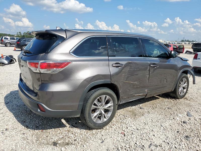 5TDKKRFHXFS059129 - 2015 TOYOTA HIGHLANDER XLE Сұр фото 3