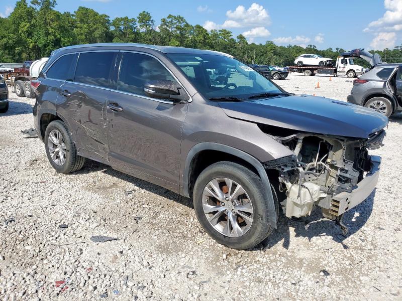 5TDKKRFHXFS059129 - 2015 TOYOTA HIGHLANDER XLE Сұр фото 4