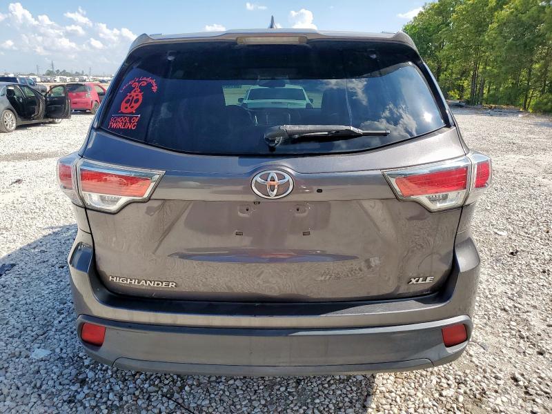 5TDKKRFHXFS059129 - 2015 TOYOTA HIGHLANDER XLE Сұр фото 6