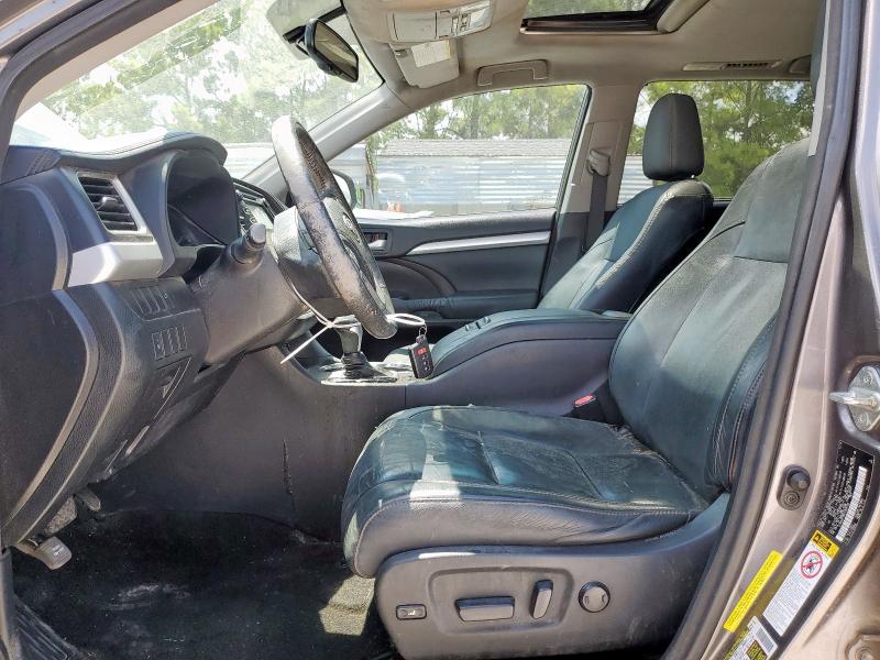 5TDKKRFHXFS059129 - 2015 TOYOTA HIGHLANDER XLE Сұр фото 7