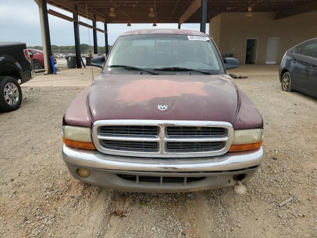 1B7GL22X21S233556 - 2001 DODGE DAKOTA MAROON photo 5