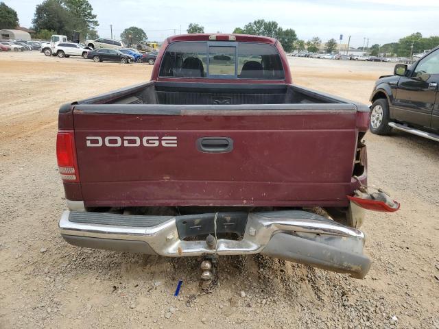 1B7GL22X21S233556 - 2001 DODGE DAKOTA MAROON photo 6