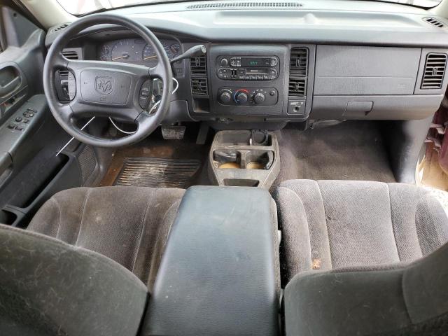 1B7GL22X21S233556 - 2001 DODGE DAKOTA MAROON photo 8