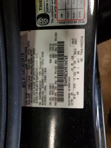 3FAHP08Z69R104769 - 2009 FORD FUSION SEL BLACK photo 12
