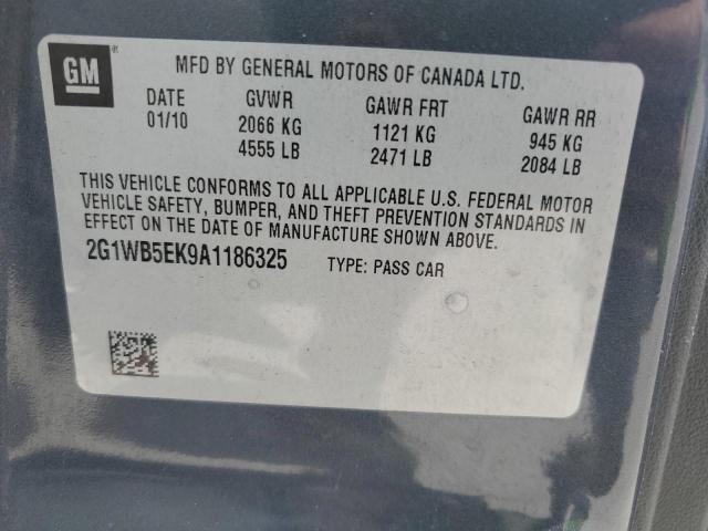 2G1WB5EK9A1186325 - 2010 CHEVROLET IMPALA LT 灰色 照片 12