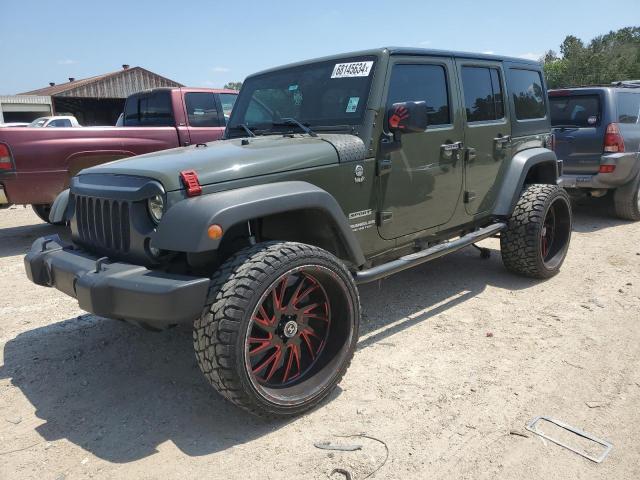 1C4BJWDGXFL741523 - 2015 JEEP WRANGLER U SPORT GREEN photo 1