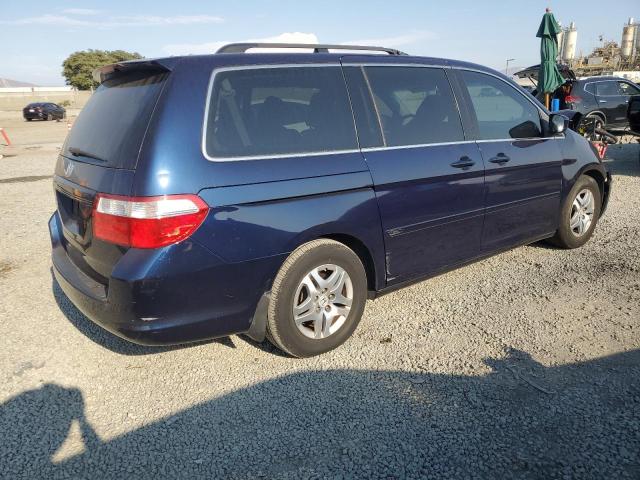 5FNRL38457B098008 - 2007 HONDA ODYSSEY EX BLUE photo 3