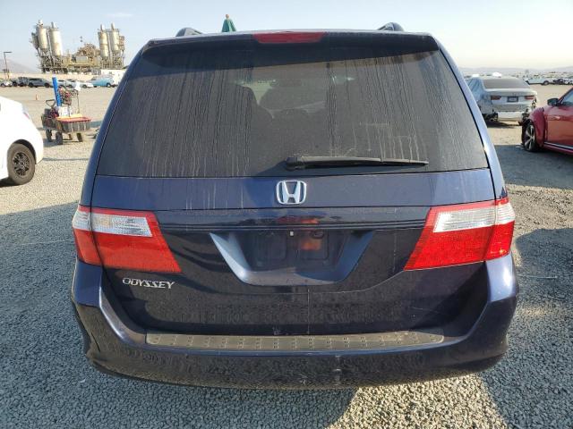 5FNRL38457B098008 - 2007 HONDA ODYSSEY EX BLUE photo 6