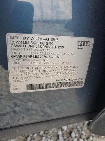WA1L2AFP0GA013086 - 2016 AUDI Q5 PREMIUM PLUS 蓝色 照片 13