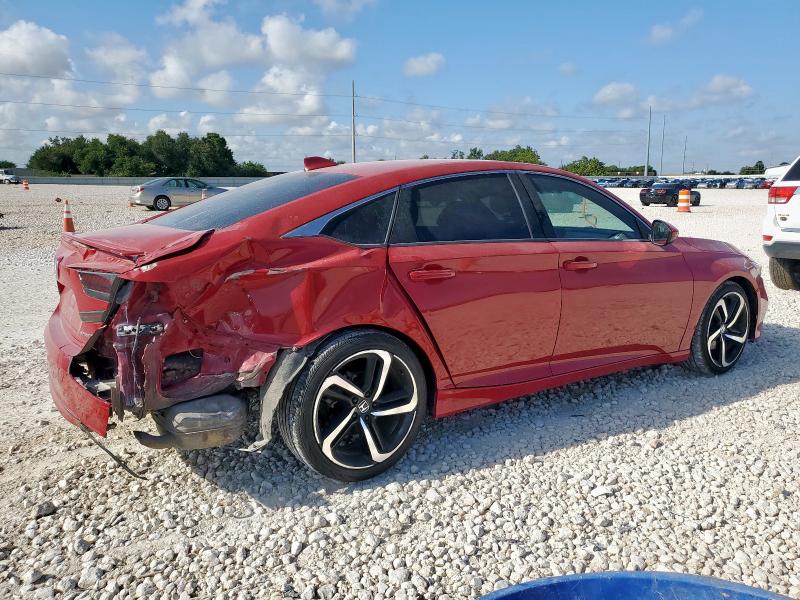 1HGCV1F30JA135532 - 2018 HONDA ACCORD SPORT წითელი ფოტო 3