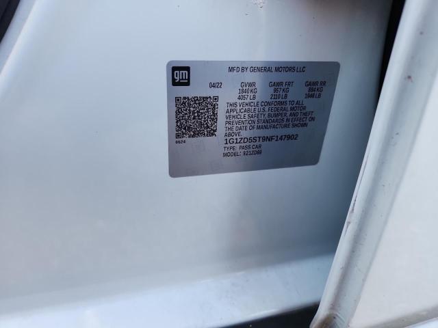 1G1ZD5ST9NF147902 - 2022 CHEVROLET MALIBU LT WHITE photo 12