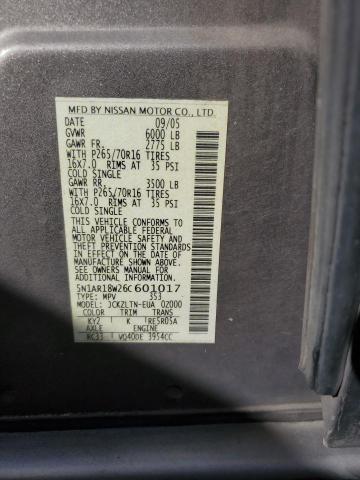 5N1AR18W26C601017 - 2006 NISSAN PATHFINDER LE 棕色 照片 13