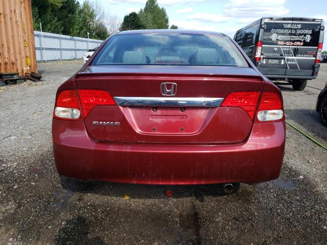 2HGFA16479H024068 - 2009 HONDA CIVIC DX-G BURGUNDY photo 6