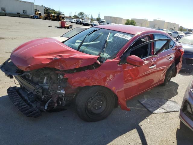 3N1AB7AP3HY320923 - 2017 NISSAN SENTRA S RED photo 1