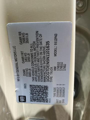 1GCGTDEN5N1101635 - 2022 CHEVROLET COLORADO Z71 BEIGE photo 12