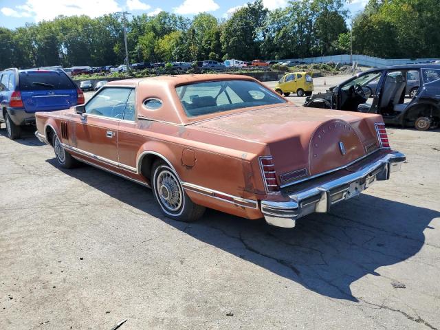 7Y89S837923 - 1977 LINCOLN MARK VI ORANGE photo 2