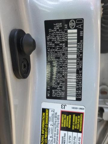 2T1BU4EE9AC450018 - 2010 TOYOTA COROLLA BASE SILVER photo 13