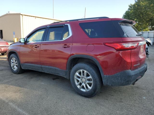 1GNERGKW9KJ210509 - 2019 CHEVROLET TRAVERSE LT Темно-червоний фото 2