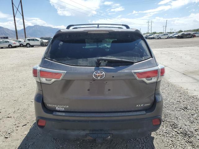 5TDJKRFH3FS188759 - 2015 TOYOTA HIGHLANDER XLE ნაცრისფერი ფოტო 6