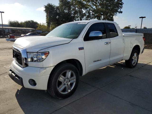 5TFRV58127X018035 - 2007 TOYOTA TUNDRA DOUBLE CAB LIMITED WHITE photo 1