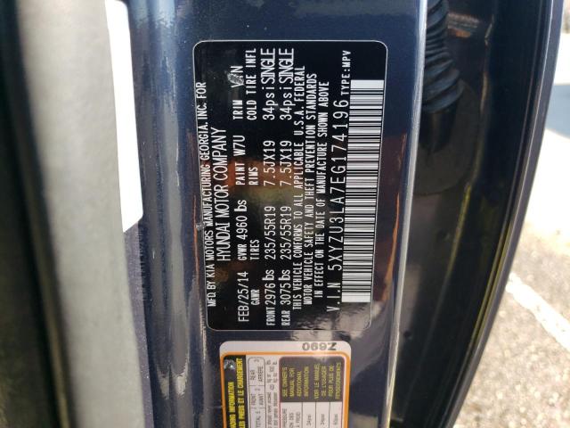 5XYZU3LA7EG174196 - 2014 HYUNDAI SANTA FE SPORT GRAY photo 13