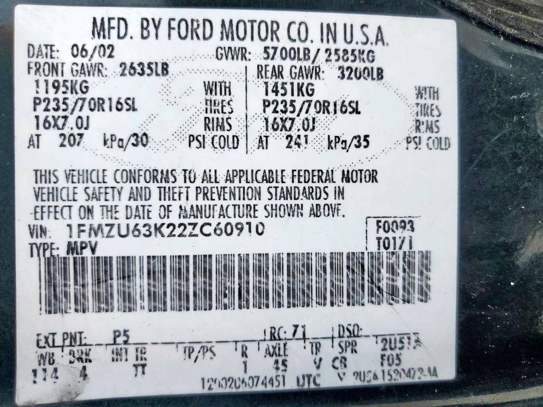 1FMZU63K22ZC60910 - 2002 FORD EXPLORER XLT 绿色 照片 13