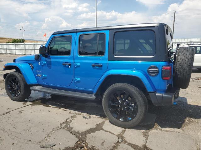 1C4JJXP63NW250034 - 2022 JEEP WRANGLER U SAHARA 4XE BLUE photo 2
