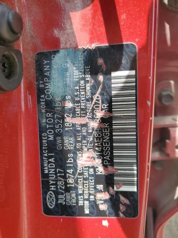 KMHCT4AE8HU369078 - 2017 HYUNDAI ACCENT SE RED photo 12