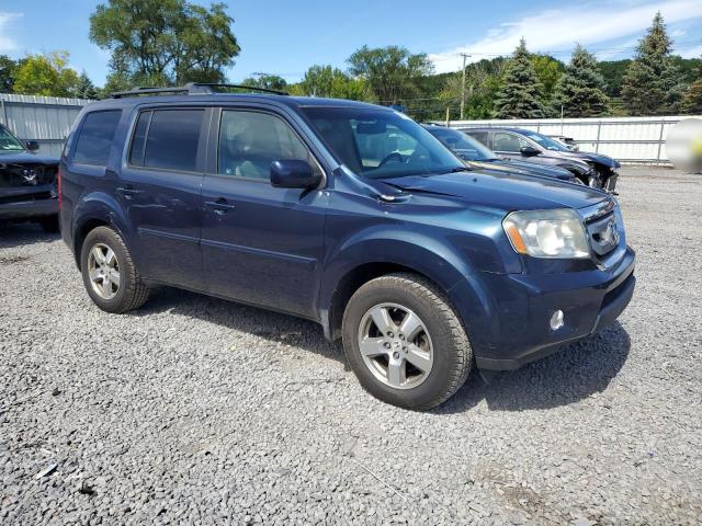 5FNYF4H52AB017667 - 2010 HONDA PILOT EXL BLUE photo 4