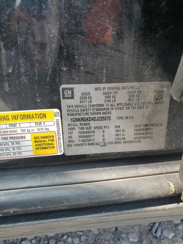 1GNKRGKD4DJ225570 - 2013 CHEVROLET TRAVERSE LT BLACK photo 13