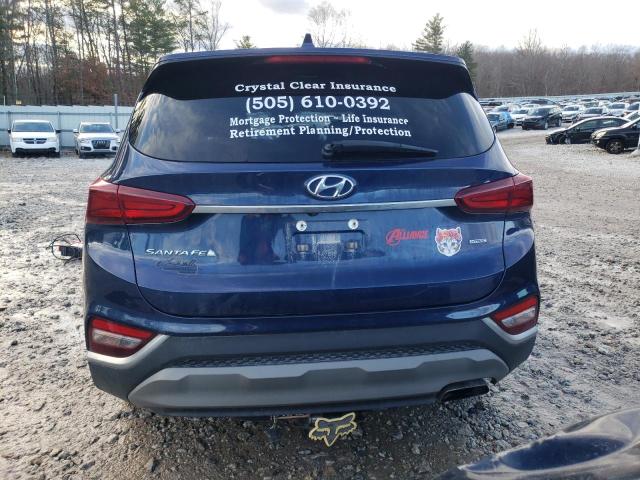 5NMS3CADXKH008595 - 2019 HYUNDAI SANTA FE SEL BLUE photo 6