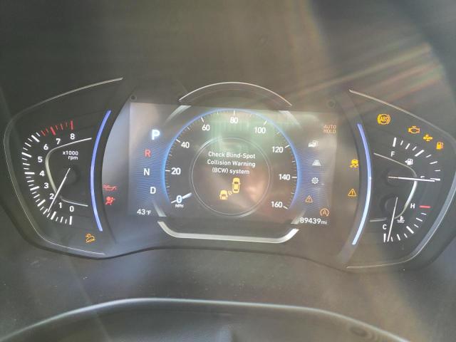5NMS3CADXKH008595 - 2019 HYUNDAI SANTA FE SEL BLUE photo 9