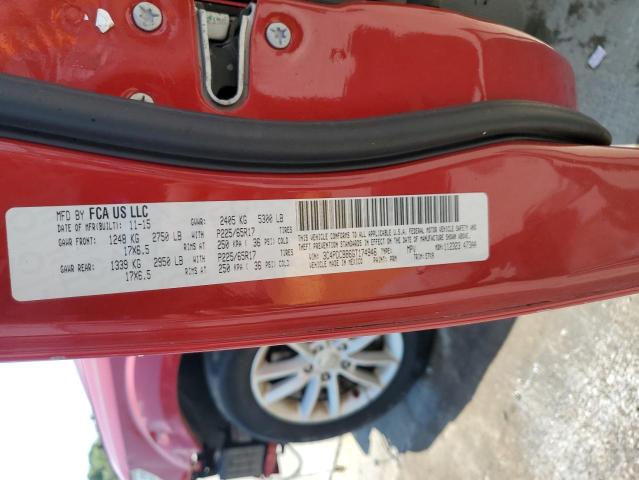 3C4PDCBB6GT174946 - 2016 DODGE JOURNEY SXT RED photo 14