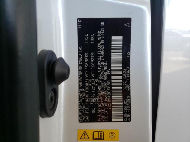 2T2BZMCA2HC131809 - 2017 LEXUS RX 350 BASE WHITE photo 12