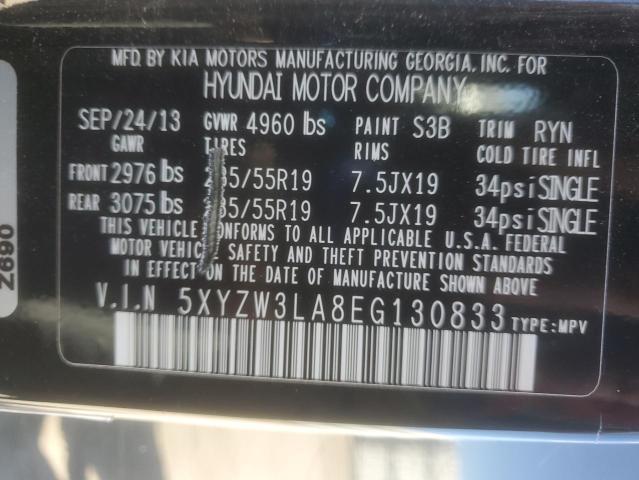 5XYZW3LA8EG130833 - 2014 HYUNDAI SANTA FE SPORT BLACK photo 14