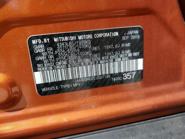 JA4AR3AU2LU007195 - 2020 MITSUBISHI OUTLANDER SPORT ES ORANGE photo 13