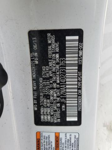 JF1ZNAA14D2731763 - 2013 TOYOTA SCION FR-S WHITE photo 12