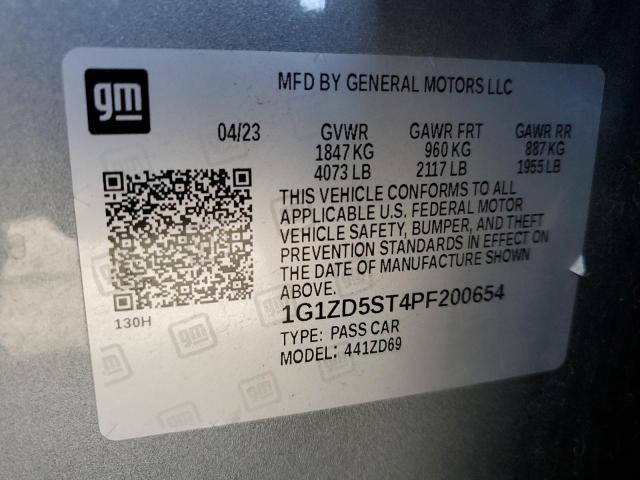 1G1ZD5ST4PF200654 - 2023 CHEVROLET MALIBU LT 灰色 照片 13