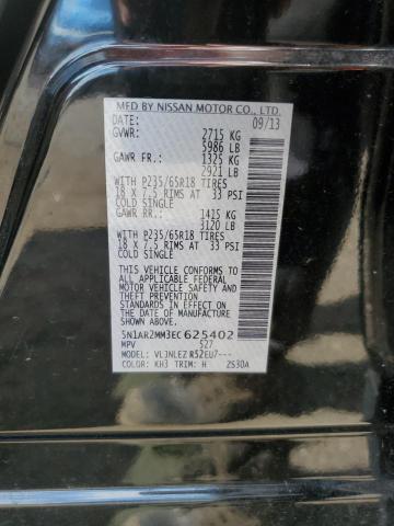 5N1AR2MM3EC625402 - 2014 NISSAN PATHFINDER S Schwarz Foto 12