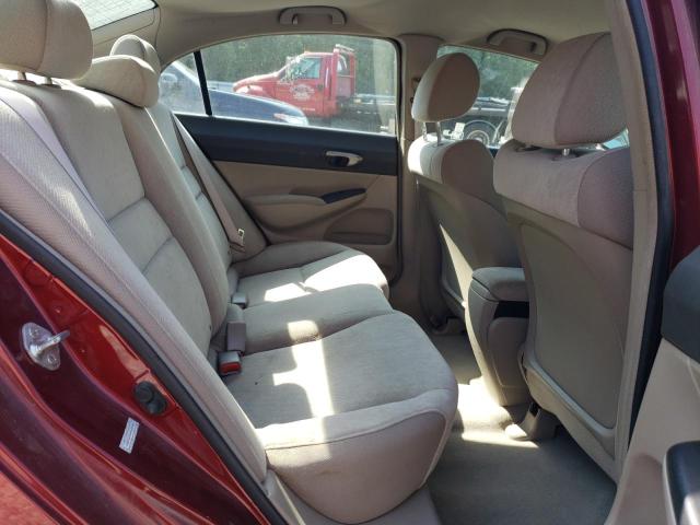 2HGFA1F55AH548932 - 2010 HONDA CIVIC LX ბურგუნდია ფოტო 10