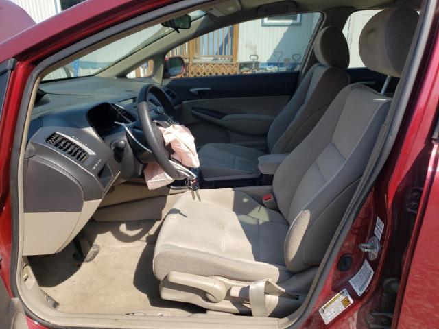 2HGFA1F55AH548932 - 2010 HONDA CIVIC LX ბურგუნდია ფოტო 7