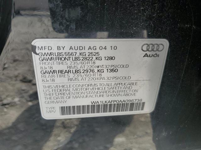 WA1LKAFP0AA096736 - 2010 AUDI Q5 PREMIUM PLUS BLACK photo 13