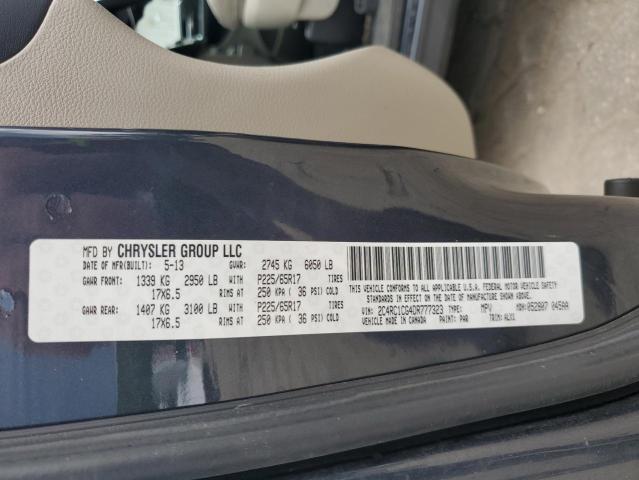 2C4RC1CG4DR777323 - 2013 CHRYSLER TOWN & COU TOURING L BLUE photo 13