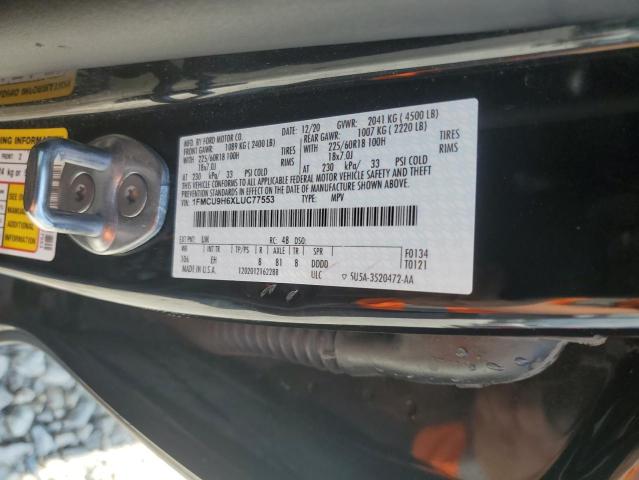 1FMCU9H6XLUC77553 - 2020 FORD ESCAPE SEL BLACK photo 14