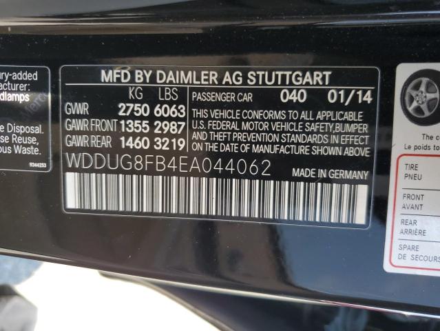 WDDUG8FB4EA044062 - 2014 MERCEDES-BENZ S 550 4MATIC BLACK photo 12