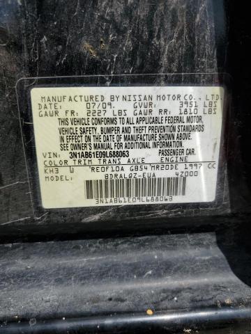 3N1AB61E09L688063 - 2009 NISSAN SENTRA 2.0 BLACK photo 12