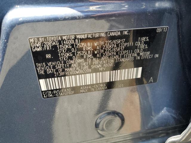 2T3RFREV0DW092209 - 2013 TOYOTA RAV4 XLE 蓝色 照片 13