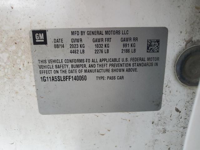 1G11A5SL8FF140060 - 2015 CHEVROLET MALIBU LS WHITE photo 12